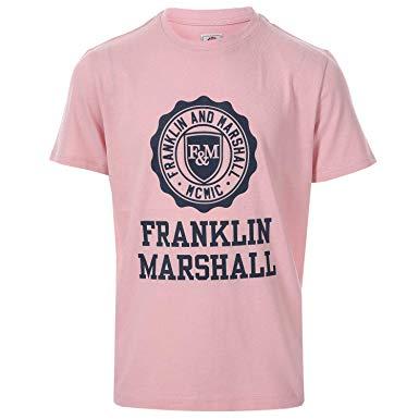 Franklin Clothing Logo - Junior Boys Franklin and Marshall F and M Logo T-Shirt in Pink ...