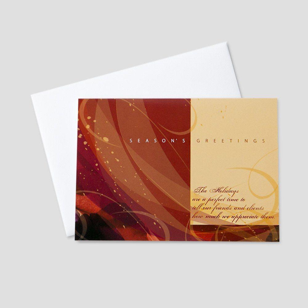 Gold Swirl Company Logo - Colorful Holiday Greeting Cards | CEO Cards