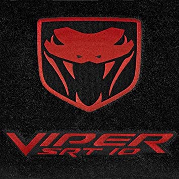 Red Viper Logo - Dodge Viper Floor Mats SRT 10 Black With Red Viper Snake Logos 2003
