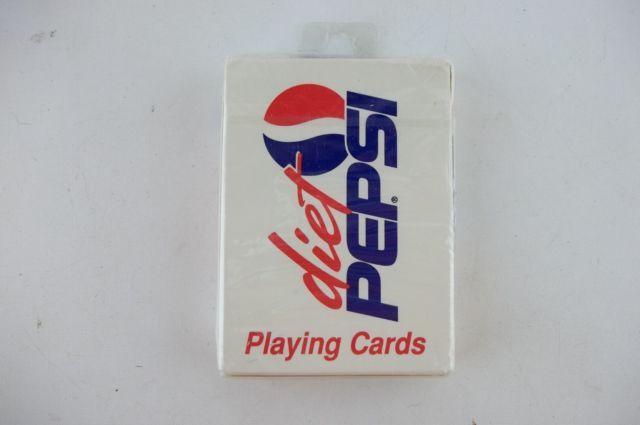 Vintage Diet Pepsi Logo - Old Diet Pepsi Deck of Playing Cards Logo Plastic Coated Cola Pop