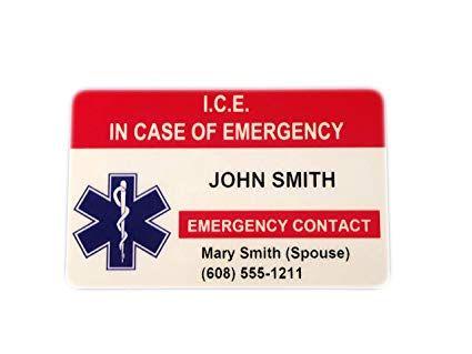 In Case of Emergency Logo - In Case of Emergency ICE Card Medical ID Card