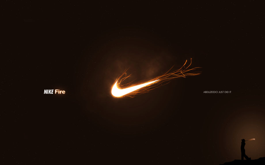 Nike Fire Logo - How to create a NIKE Fire logo ad. Cool Art Pics