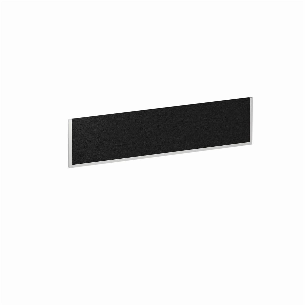 Rectangular Black and White Logo - Trexus 1600x400 Rectangular Bench Desk Screen Black White 1600x400mm