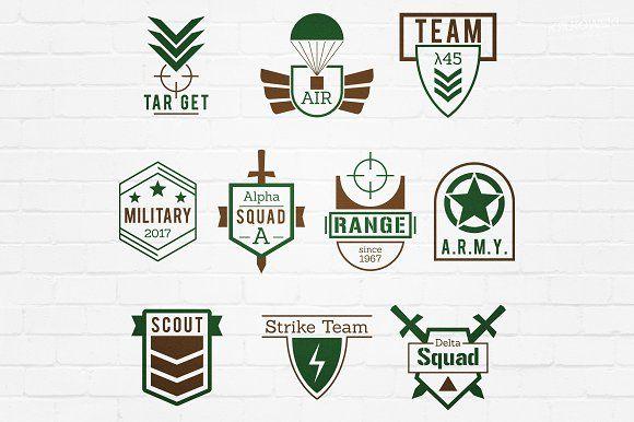 Military Logo - Military Army Style Badges Logos ~ Logo Templates ~ Creative Market