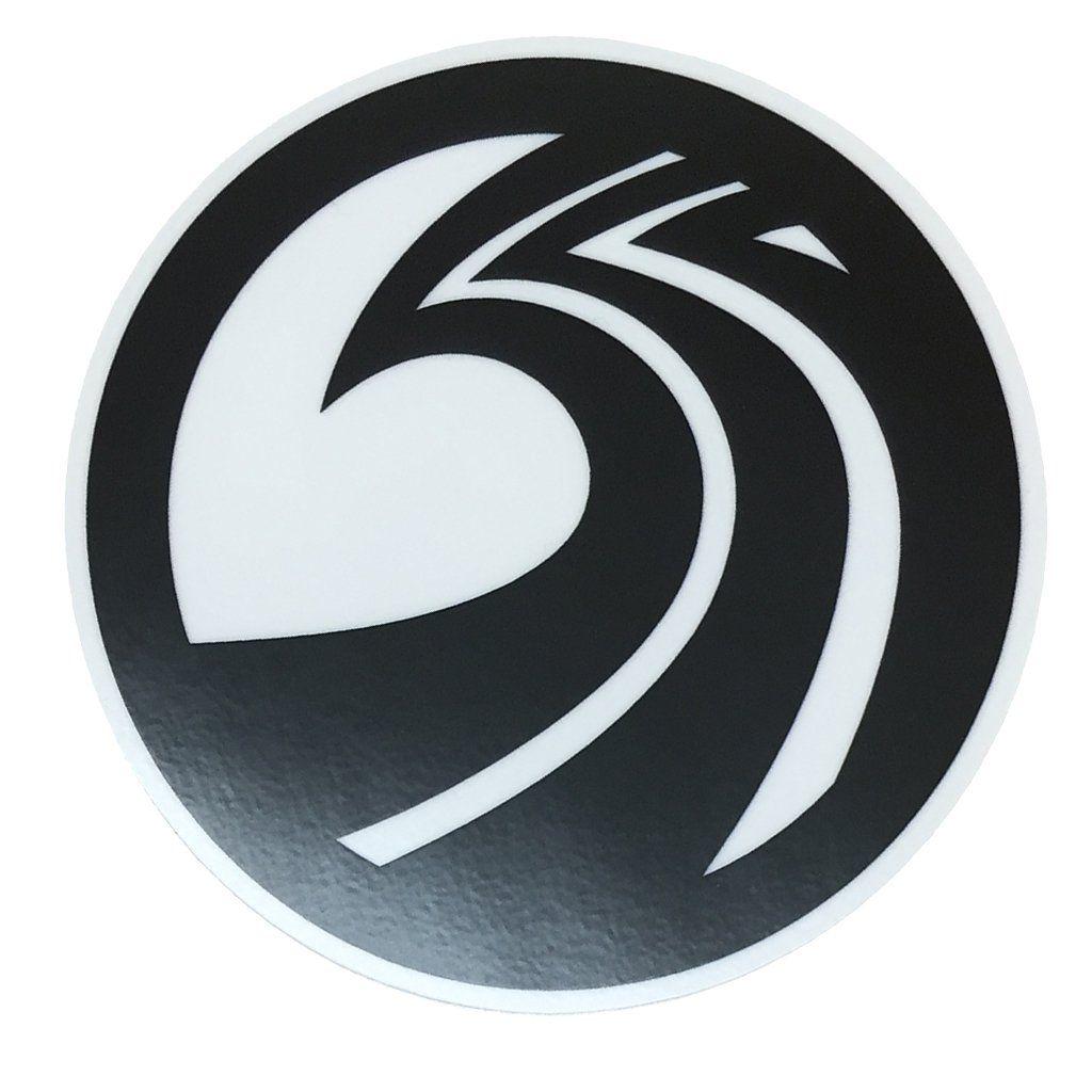 Black Wave Logo - Seaside Surf Shop - New Wave Logo Sticker - 3