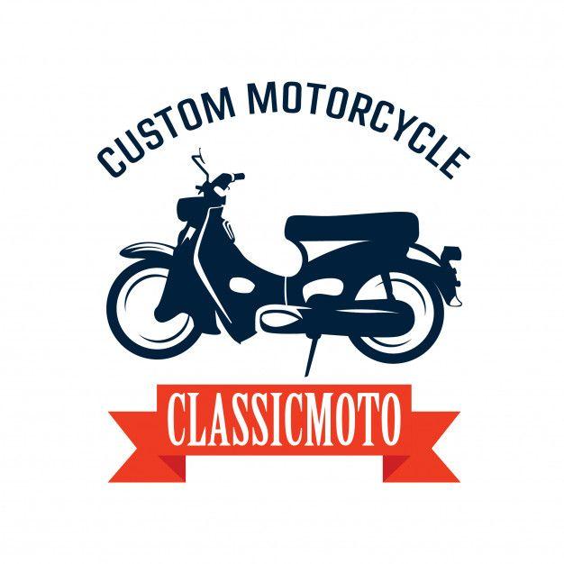 Custom Motorcycle Logo - Classic custom motorcycle logo design template Vector | Premium Download