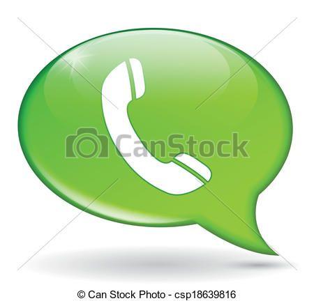 In a Bubble Phone Logo - Green phone Logos
