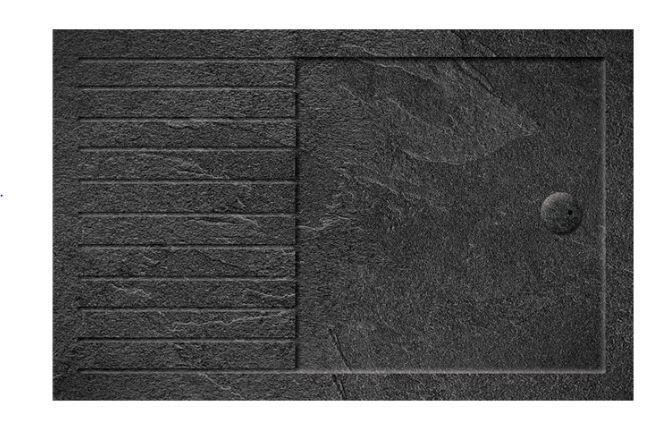 Rectangular Black and White Logo - Rectangle Slate Effect Shower Trays. Rectangle black slate Shower