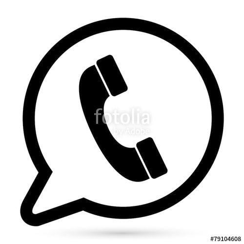 In a Bubble Phone Logo - Vector bubble with phone icon