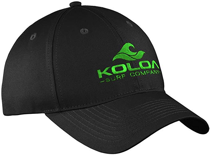 Black Wave Logo - Koloa Surf 3 Wave Logo Old School Curved Bill Solid Snapback Hat