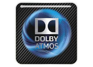 Dolby Atmos Logo - Dolby Atmos 1x1 Chrome Effect Domed Case Badge / Sticker Logo