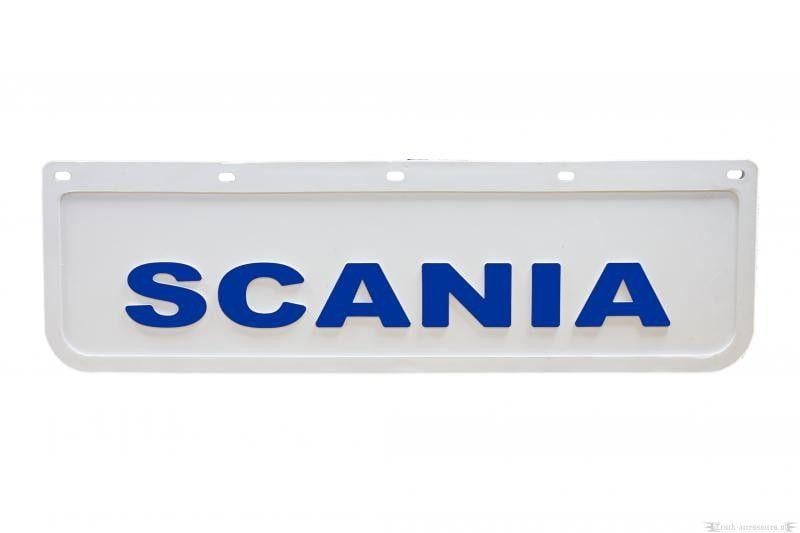 Bluewith K White Letters White P Logo - Scania - Mudflaps