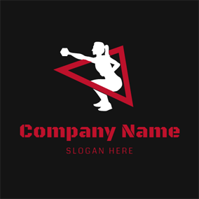 Red Triangle White Company Logo - Free Bodybuilding Logo Designs | DesignEvo Logo Maker