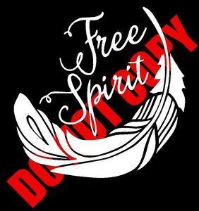 Hippie Spirit Logo - Free Spirit Feather Car Vinyl Sticker Decal hippie gypsy Cute Funny