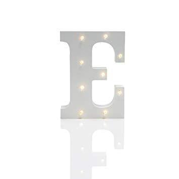 Bluewith K White Letters White P Logo - Festive Lights Light Up Letters - Warm White LEDs - Battery Operated ...