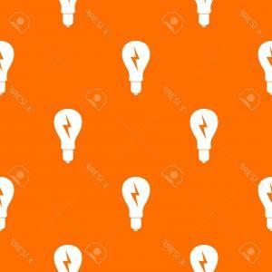 Light Bulb with Orange Circle Logo - Photostock Vector Logo Circle Creative Sign Symbol Design Geometric ...