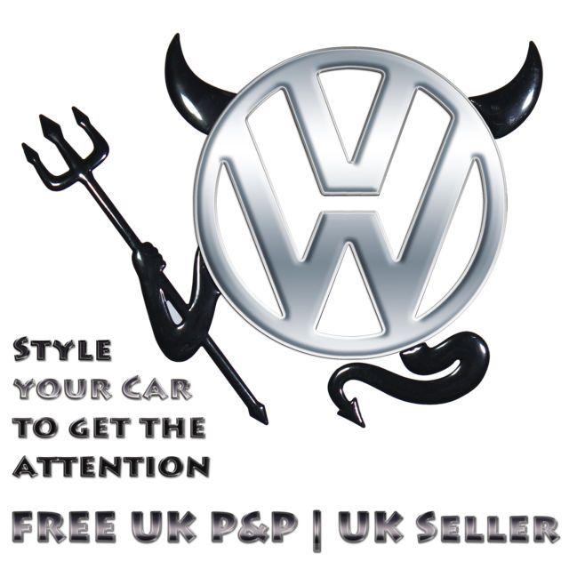 VW Car Logo - Black 3d Devil Car Logo Emblem Decal Badge Sticker for VW VOLKSWAGEN ...