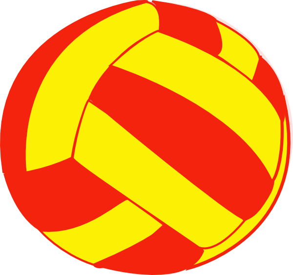 Red and Yellow Volleyball Logo - Red And Yellow Volleyball Clip Art at Clker.com - vector clip art ...
