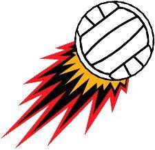 Red and Yellow Volleyball Logo - Amazon.com: 6