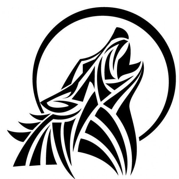 Tribal Wolf Logo - Howl wolf vector tribal style Vector | Free Download