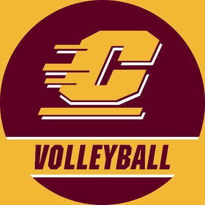 Red and Yellow Volleyball Logo - CMU Volleyball (@CMUVolleyball) | Twitter