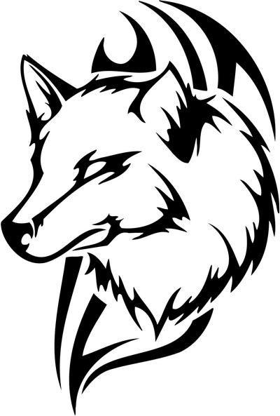 Tribal Wolf Logo - Tribal Wolf Sticker 49, tribal animals decal, tribal animals sticker ...