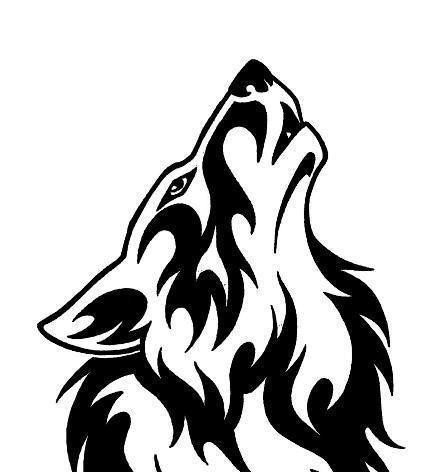 Tribal Wolf Logo - Howling wolf Logos
