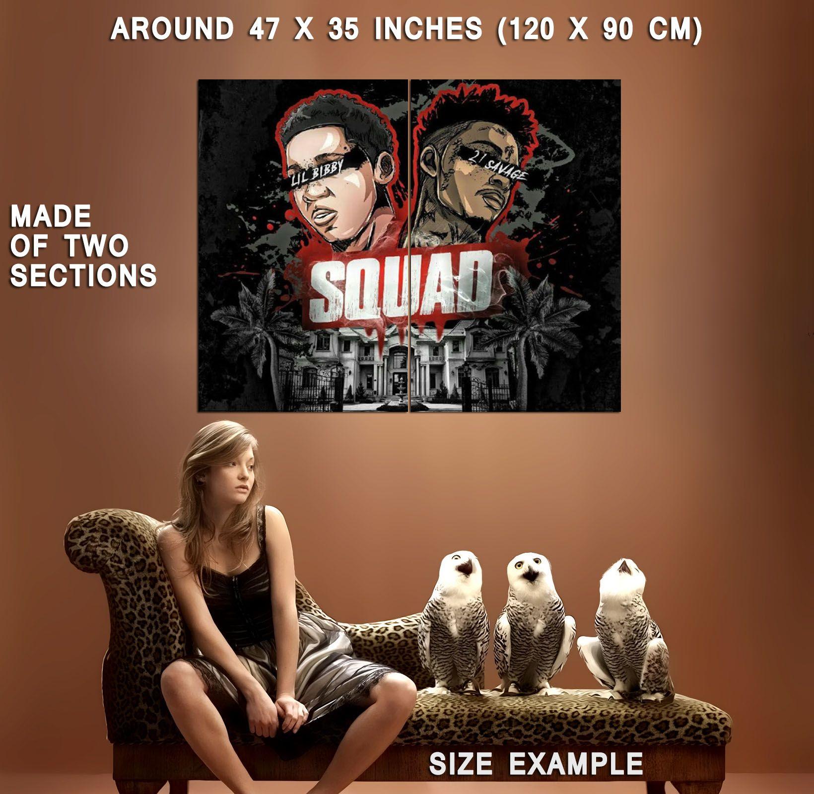 21 Savage Squad Logo - New Lil Bibby ft 21 Savage Squad Decor Wall Print Poster