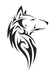 Tribal Wolf Logo - CELTIC/GOTHIC/TRIBAL Wolf MYLAR Stencil REUSABLE art 125/190 micron ...