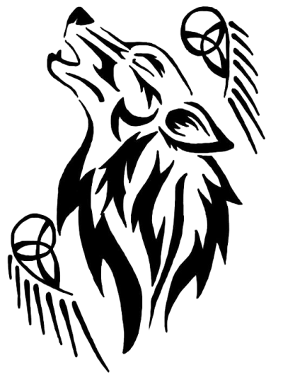 Tribal Wolf Logo - Download WOLF TATTOOS Free PNG transparent image and clipart