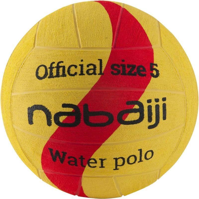 Red and Yellow Volleyball Logo - Men's Water Polo Ball Size 5 - Yellow Red - DecathlonB2B