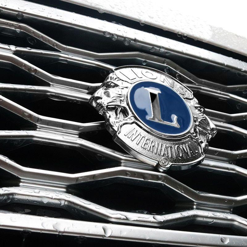Car Grille Logo - L LIONS Clubs International Totem Badge Chrome Metal Emblem Logo Car ...