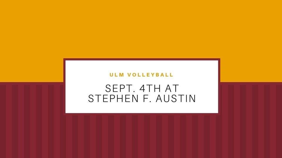 Red and Yellow Volleyball Logo - Volleyball Visits Stephen F. Austin in Mid-Week Match-Up ...