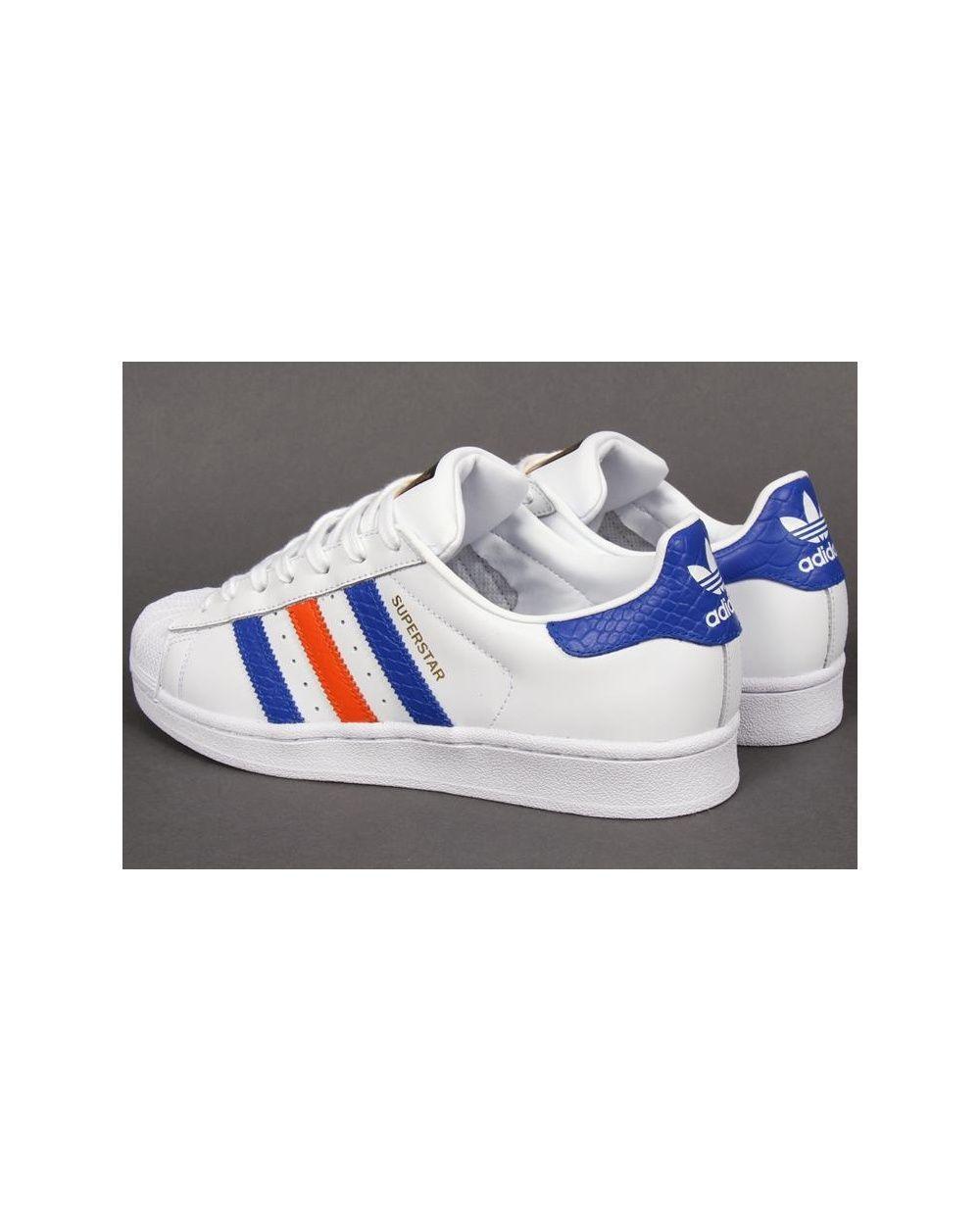 Light Blue Red Orange and Blue Logo - Adidas Superstar Trainers White/blue/red, originals, shell toe shoes ...