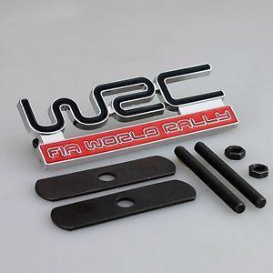 Car Grille Logo - WRC Front Grill Badge Red Rally Emblem Logo Car Grille Metal Evo ...