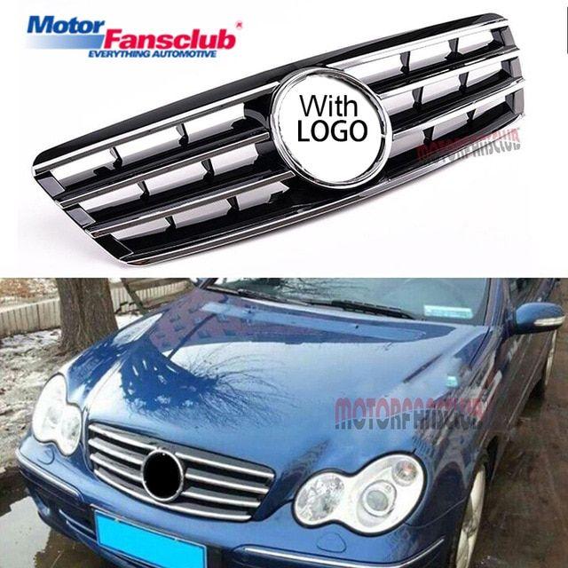 Car Grille Logo - Car Racing Grille For Mercedes Benz W203 C Class 2001 2007 Grill ...