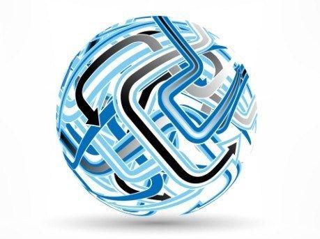 Soccer Ball Globe Logo - Free Creative Abstract Globe Logo Vector 03 - TitanUI