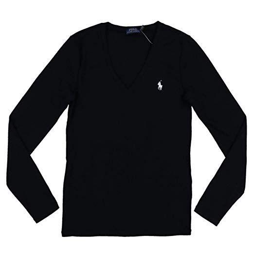 V Clothing Logo - Polo Ralph Lauren Womens Perfect V Neck T Shirt: Clothing