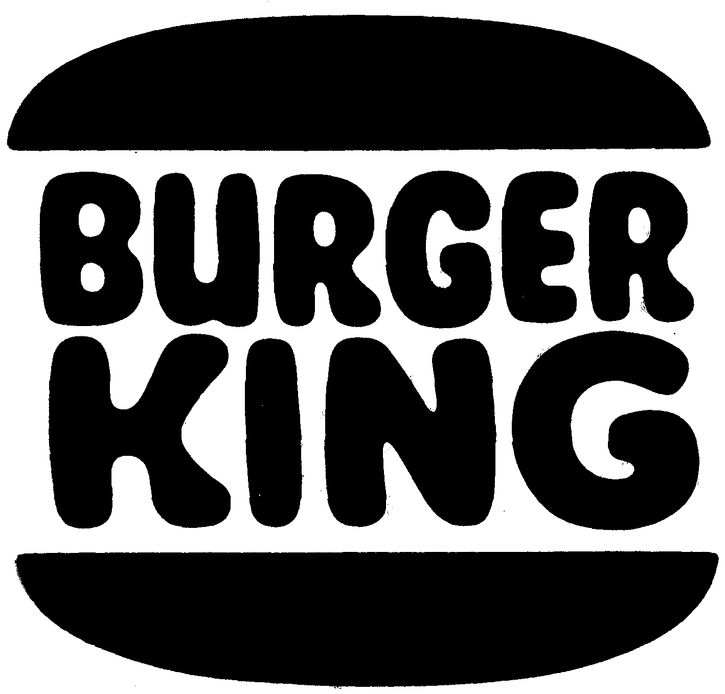 Old Burger King Logo - vintage Burger King logo, black on white. Logo Blackout!. Logo