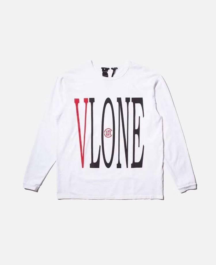 Vlone Brand Logo - Vlone x CLOT Big Letter Logo White Sweatshirt Online