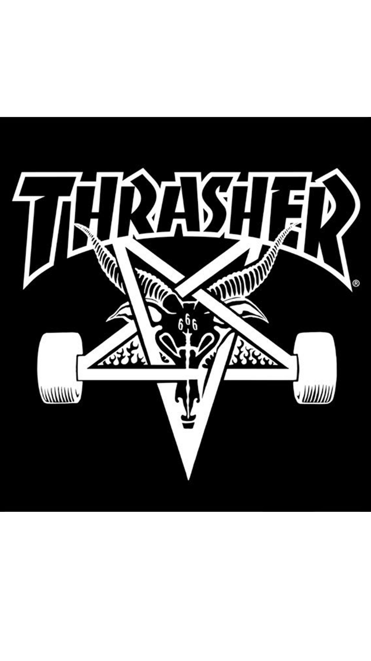 Black and White Skateboards Thrasher Logo - Thrasher Logo iPhone Wallpaper | Thrasher in 2019 | Thrasher ...