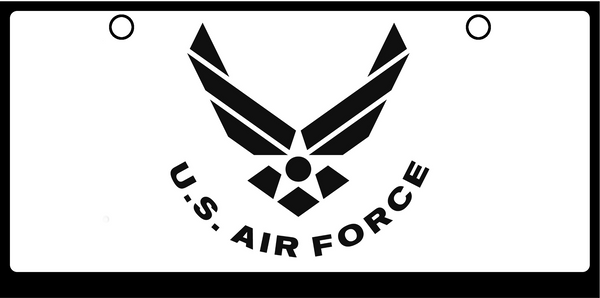 Black Air Force Logo - US Air Force Wings Logos Black on White | Glowlogos LED license ...