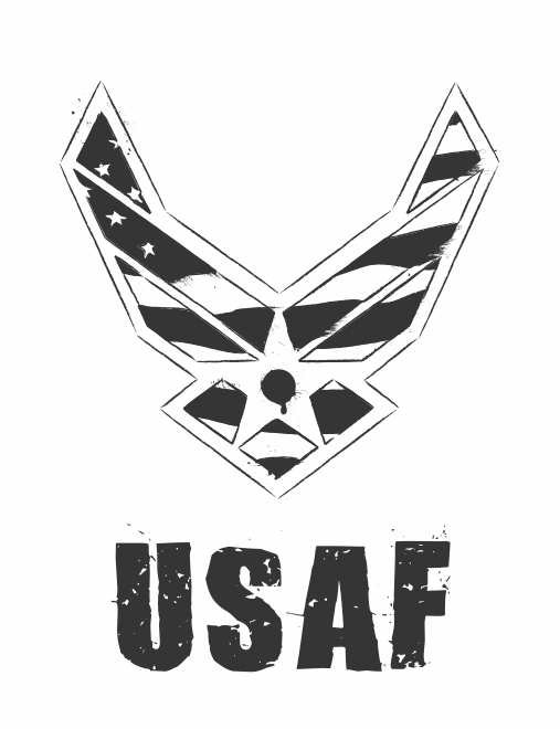 Black Air Force Logo - USAF Logo - Black and White by fezbeast on deviantART | Military ...