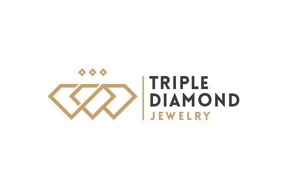 Triple Diamond Logo - Triple Diamond Jewelry Logo ~ Logo Templates ~ Creative Market