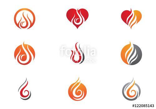 Gas Flame Logo - Fire flame Logo Template vector icon Oil, gas and energy logo ...