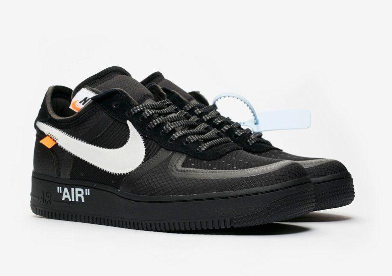 Black and White Air Force Logo - Off-White Nike Air Force 1 Black Store List | SneakerNews.com