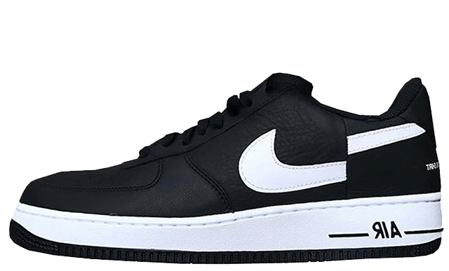 Black and White Air Force Logo - Supreme x Comme des Garcons x Nike Air Force 1 Low Black White