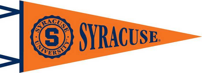 Pennant Systems Logo - Syracuse University Bookstore - Orange 12 x 30 Pennant With Crest