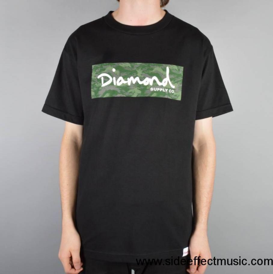 Black Diamond Supply Logo - 2016 Diamond Supply Co Tonal Camo Box Logo Skate T-Shirt - Black ...