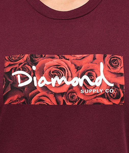 Black Diamond Supply Logo - Womens Diamond Supply Co. Bouquet Box Logo Rose T-Shirt - T-Shirts ...